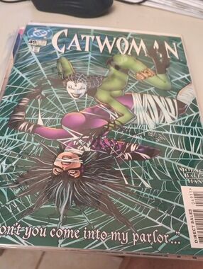 DC Catwoman Comic Book - Green & Purple Cover Art In A Sleeve